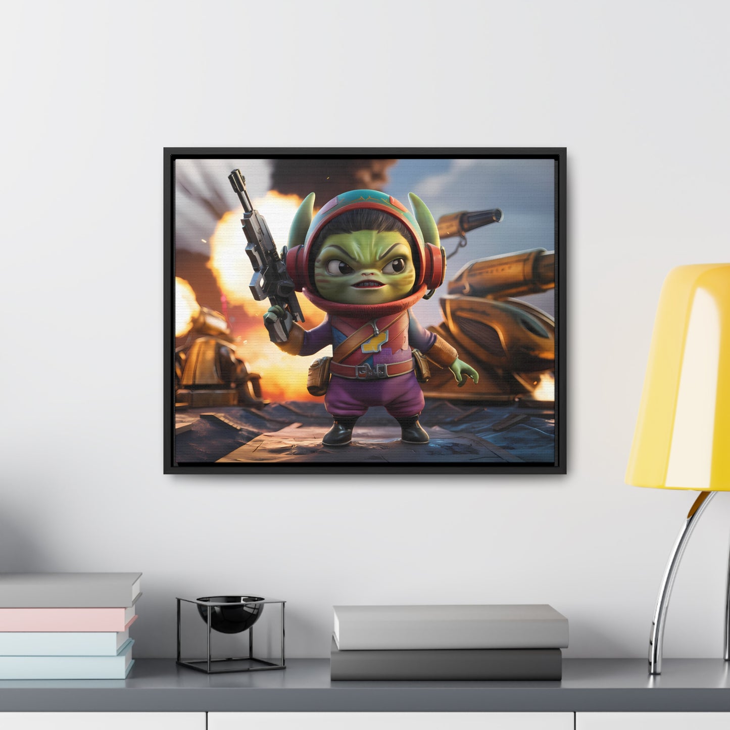 "Galactic Gremlin Commander" - Gallery Canvas Wraps, Horizontal Frame
