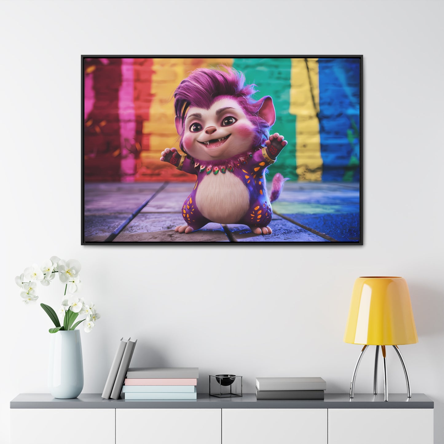 Colorful Celebration Creature - Gallery Canvas Wraps, Horizontal Frame