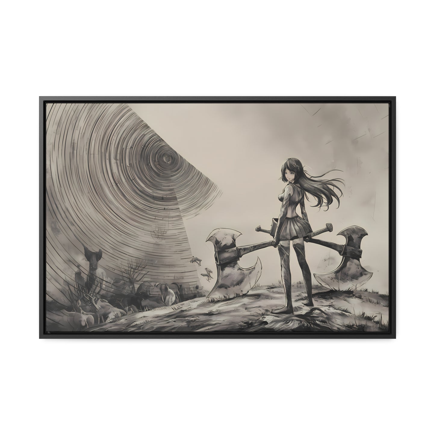Echoes of the Abyss - Gallery Canvas Wraps, Horizontal Frame