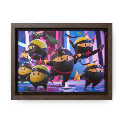 Ninja Citrus Squad: Star Power Unleashed - Gallery Canvas Wraps, Horizontal Frame