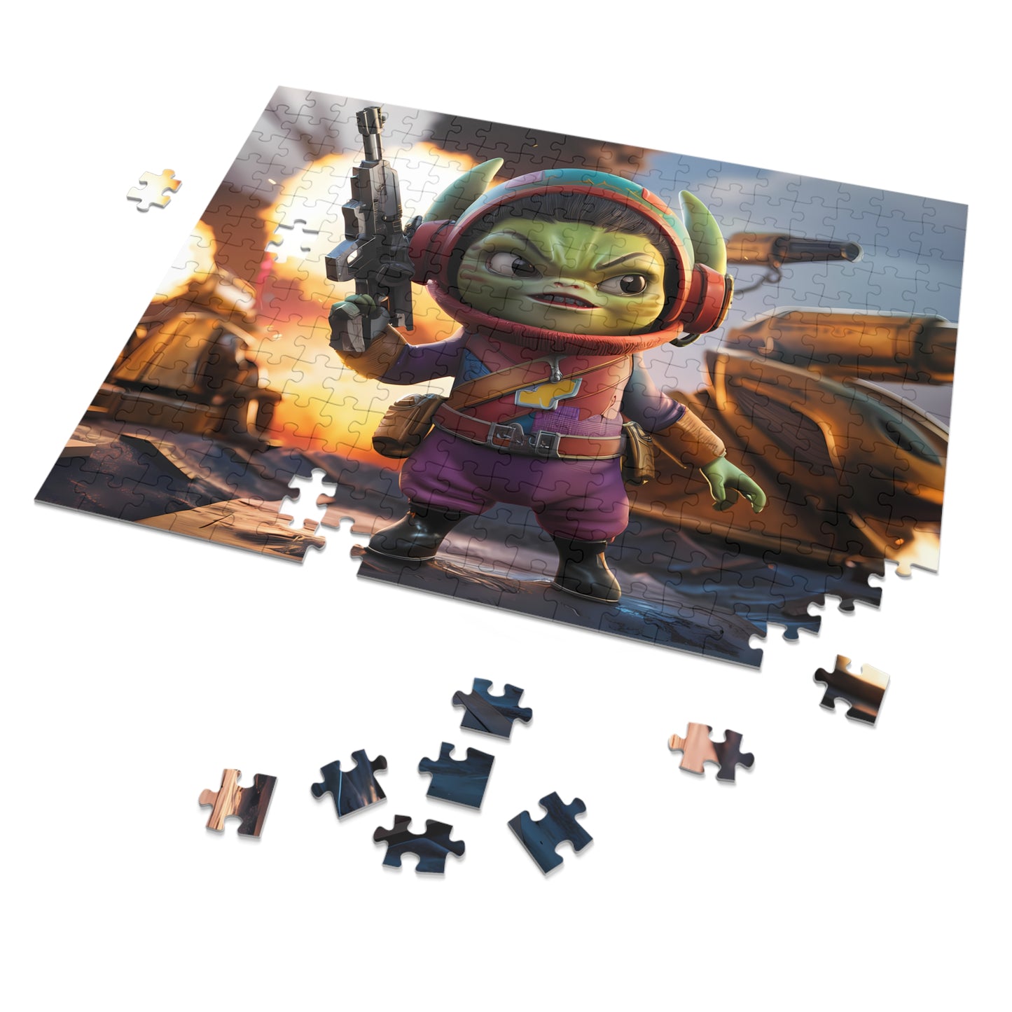 Space Commando in Action - Jigsaw Puzzle (30, 110, 252, 500,1000-Piece)