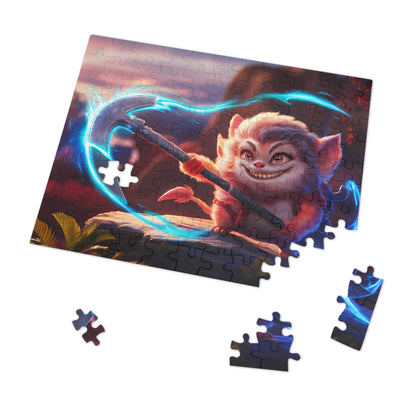 Furry Warrior of the Glowing Axe - Jigsaw Puzzle (30, 110, 252, 500,1000-Piece)
