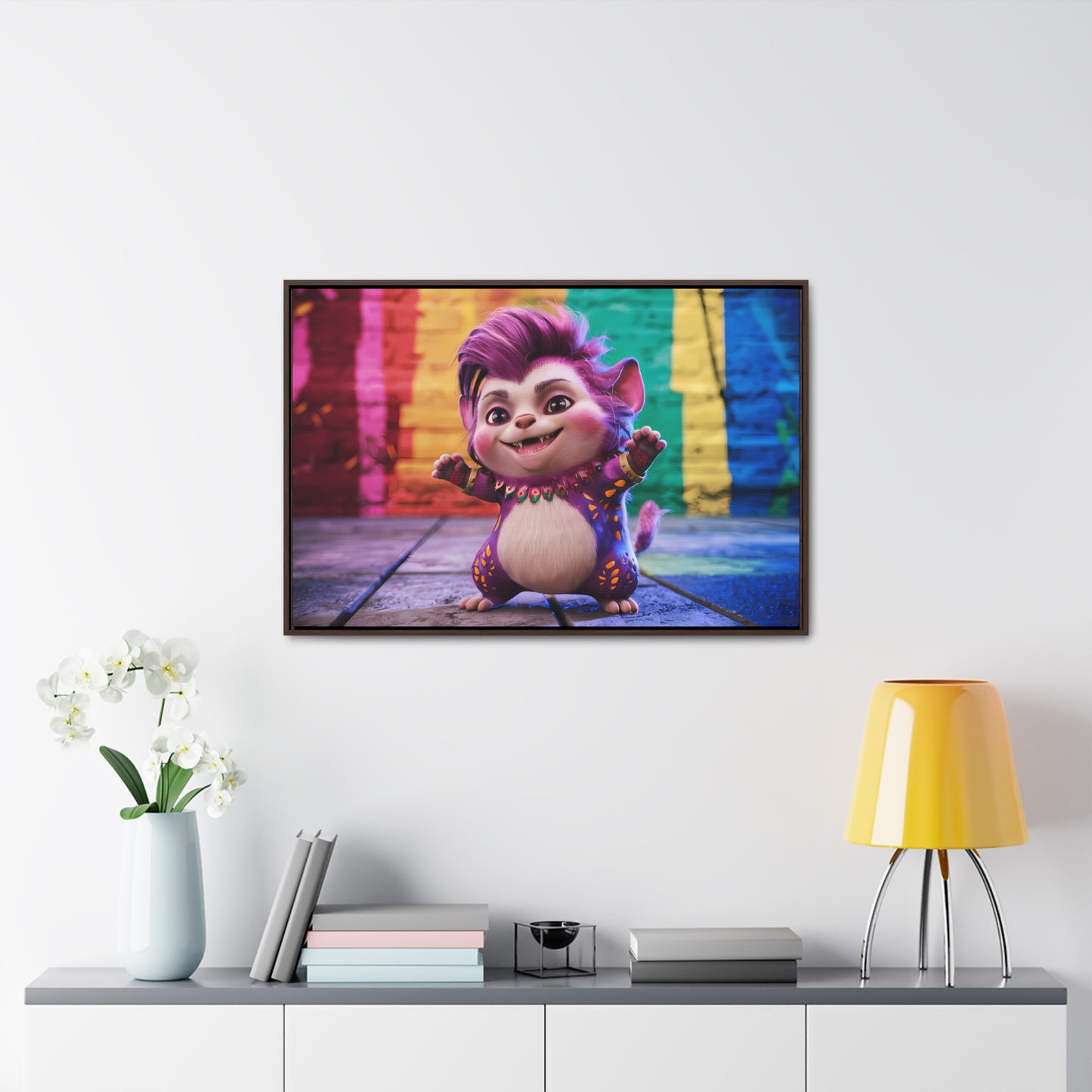 Colorful Celebration Creature - Gallery Canvas Wraps, Horizontal Frame