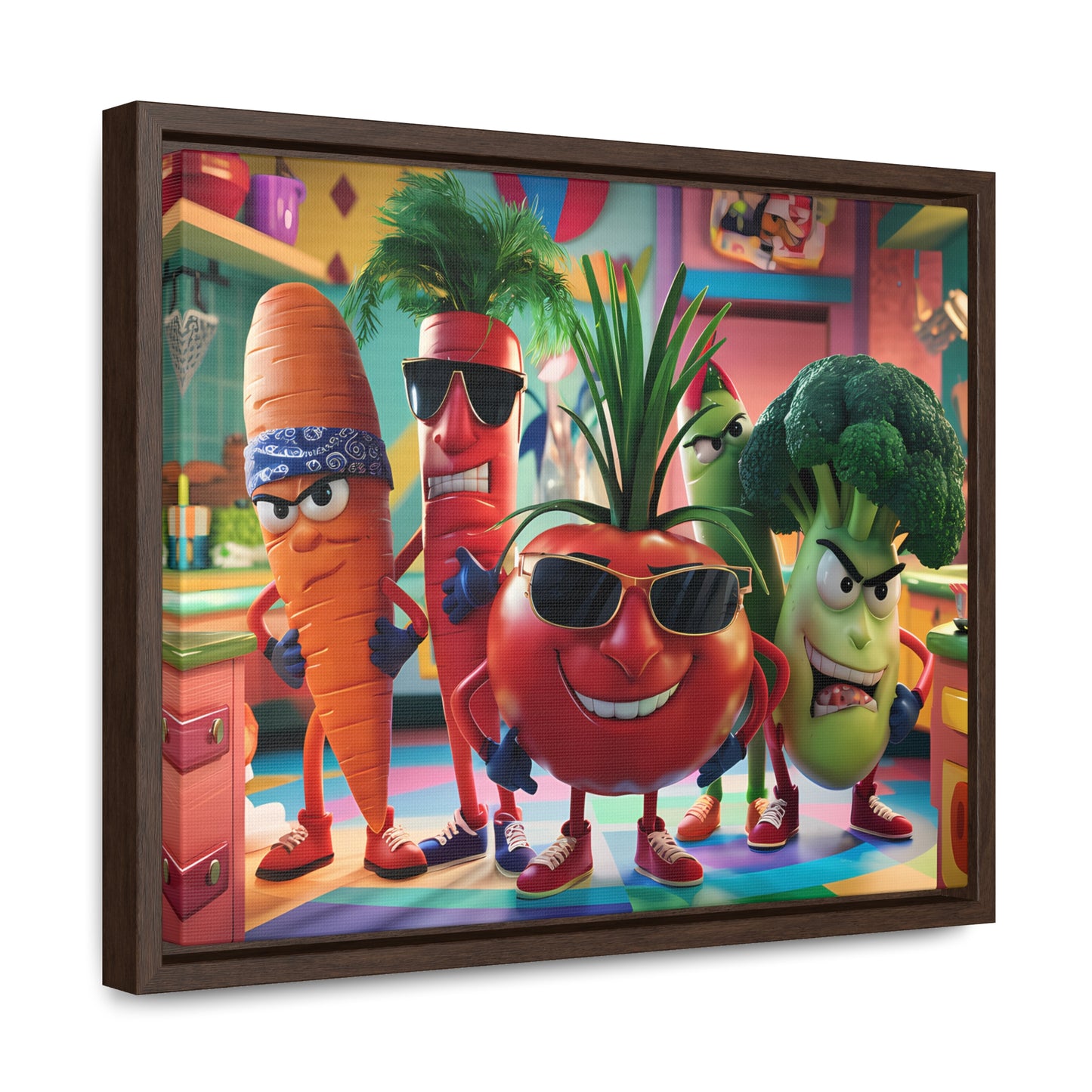 The Veggie Squad's Kitchen Takeover - Gallery Canvas Wraps, Horizontal Frame