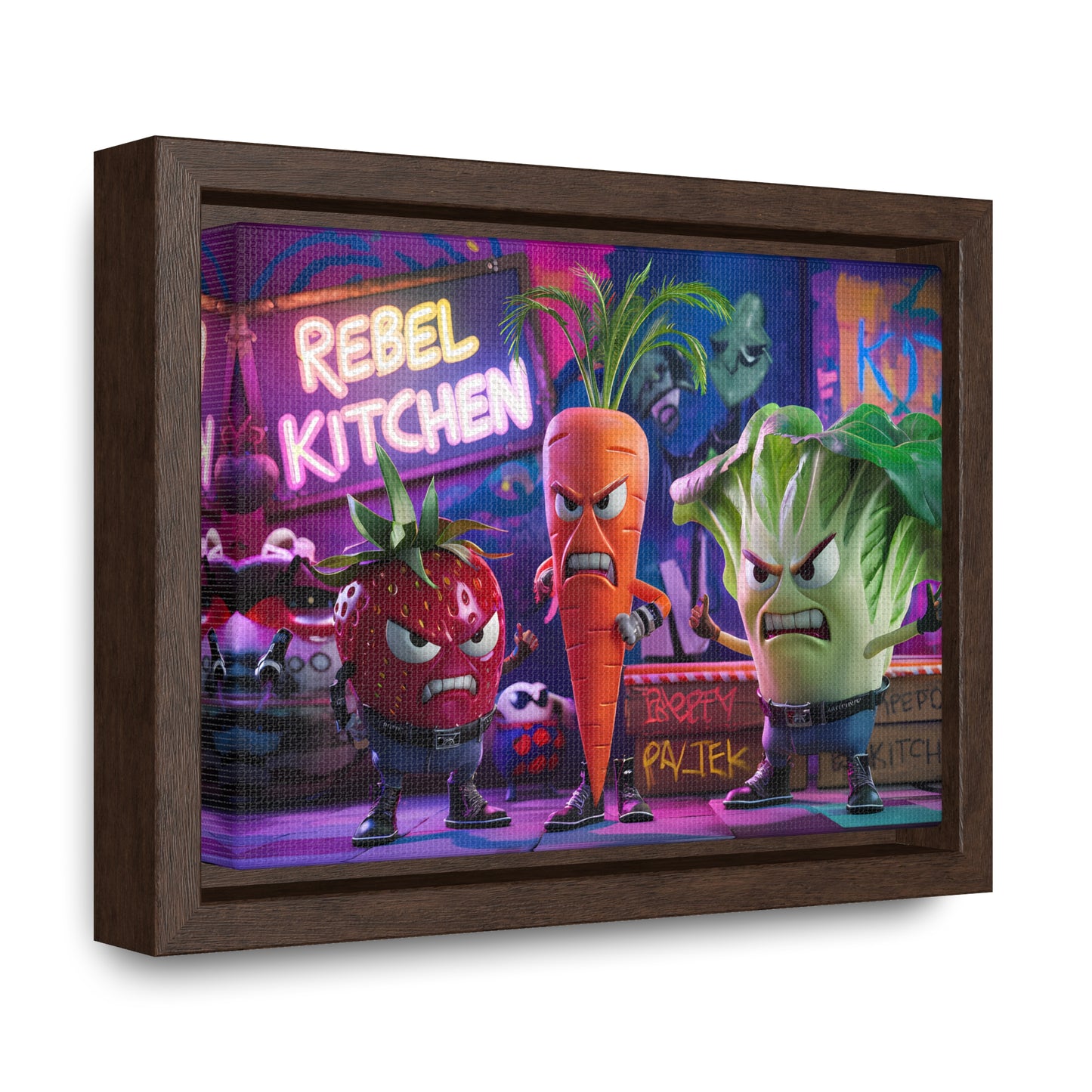 Rebel Veggie Squad - Gallery Canvas Wraps, Horizontal Frame