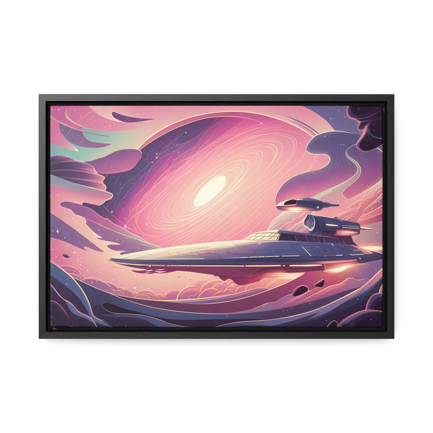 Voyage Through the Cosmic Vortex - Gallery Canvas Wraps, Horizontal Frame