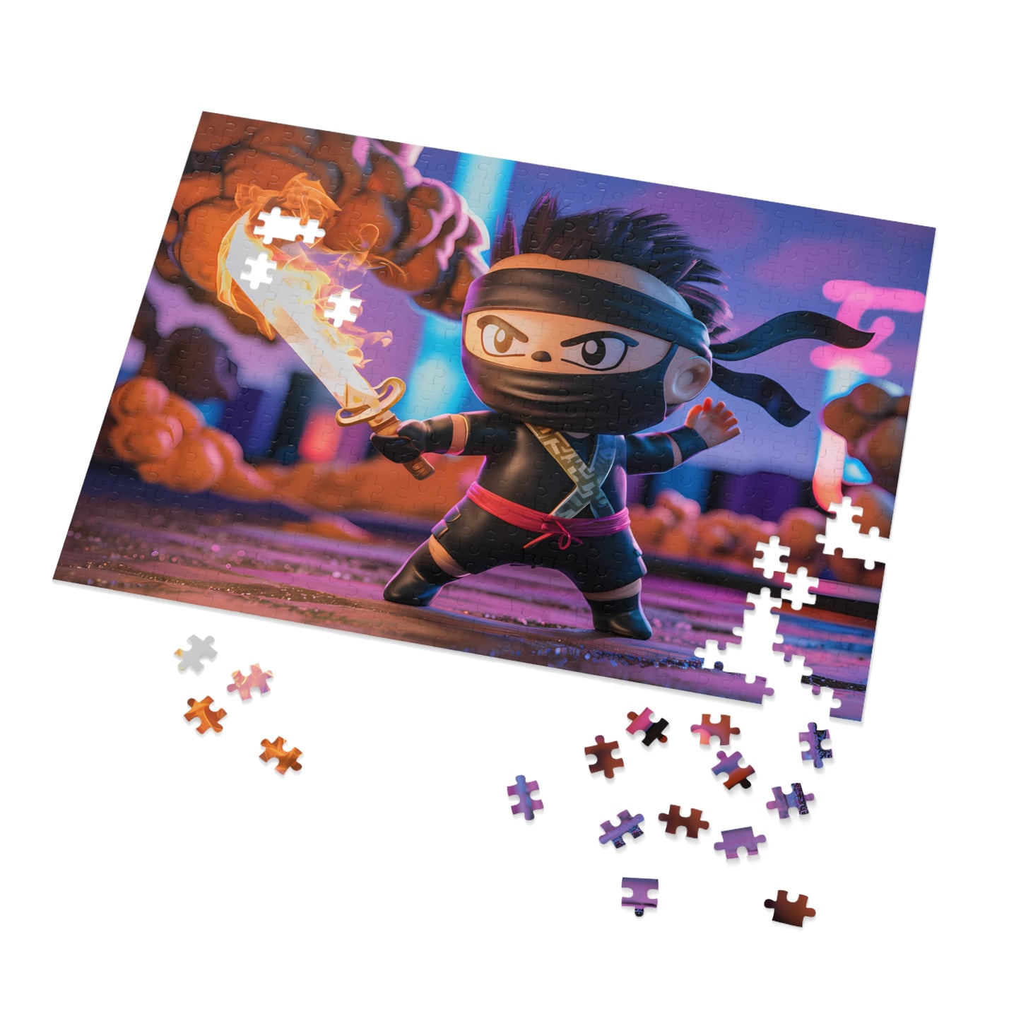 Flameblade Ninja Showdown - Jigsaw Puzzle (30, 110, 252, 500,1000-Piece)