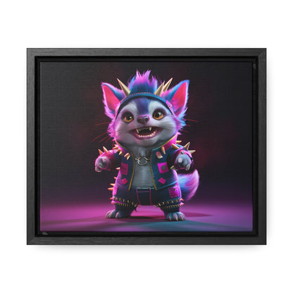 Punk Feline Fury - Gallery Canvas Wraps, Horizontal Frame