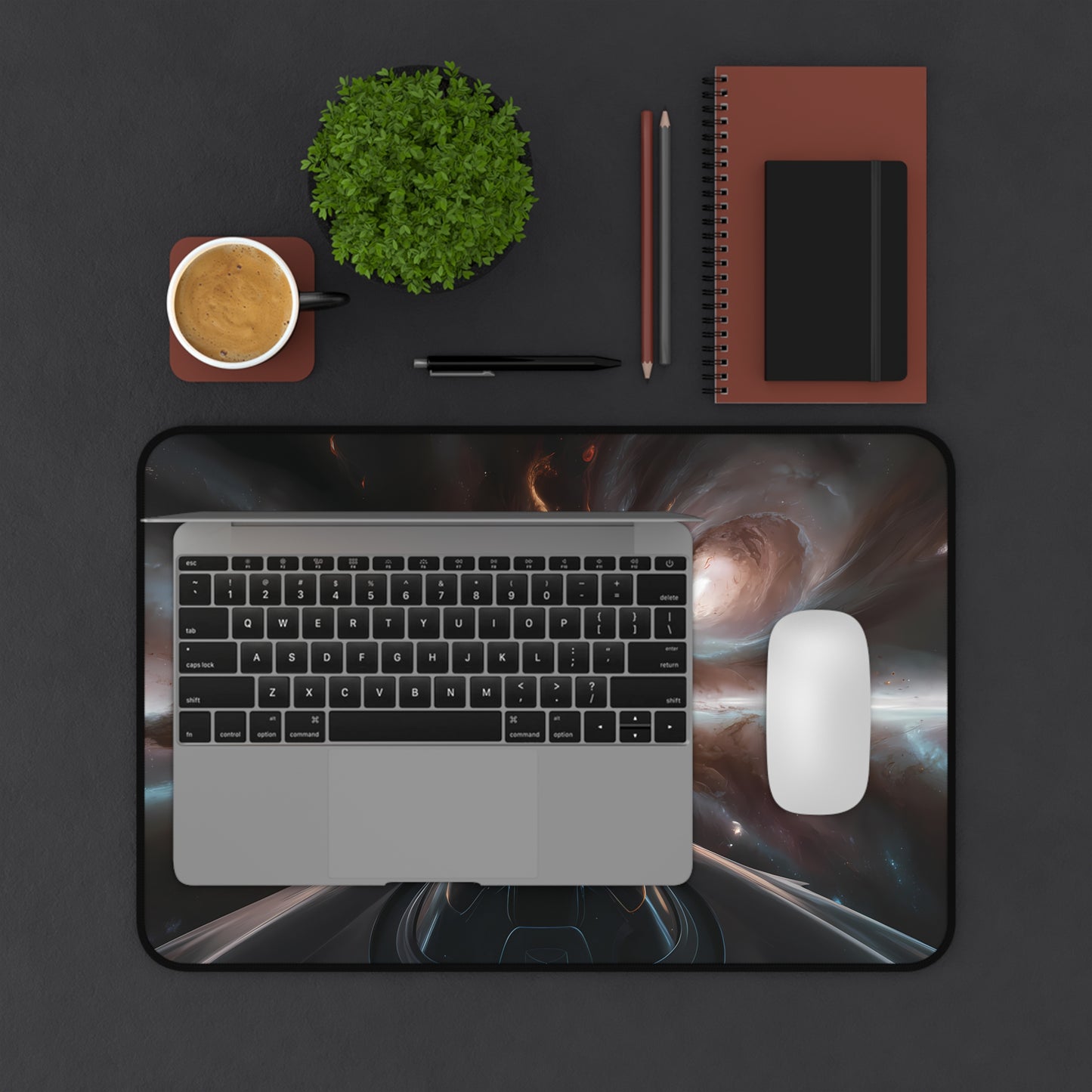 Space viewed out of a Space Ship - Desk Mat