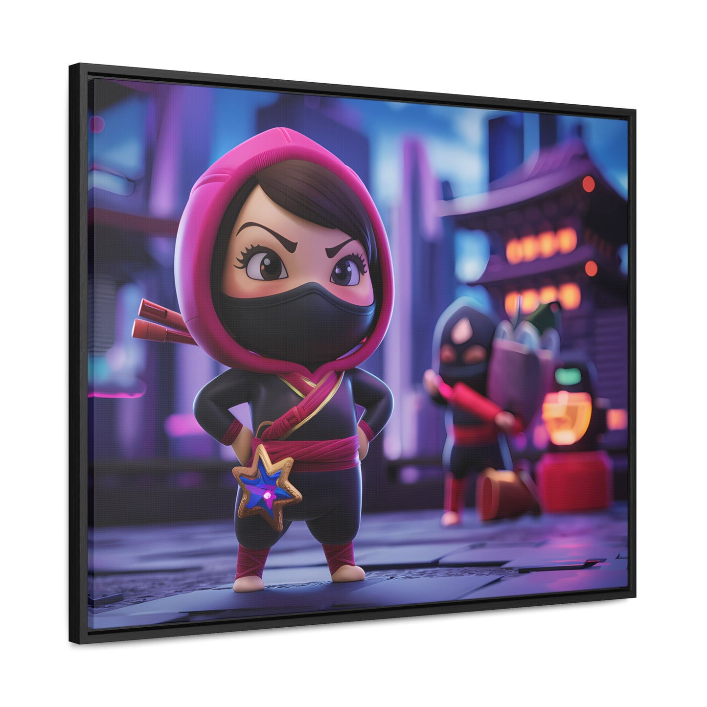 "Midnight Ninja Adventure" - Gallery Canvas Wraps, Horizontal Frame