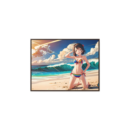 Sunlit Shores of Joy - Gallery Canvas Wraps, Horizontal Frame