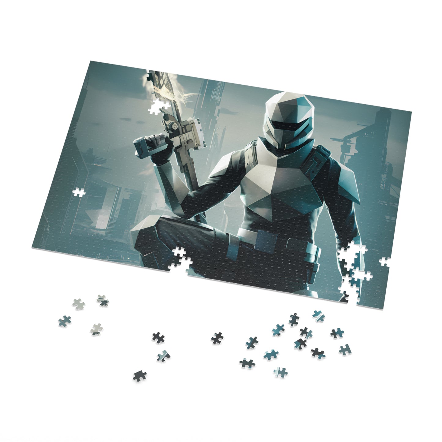 Sentinel of the Neon Skyline - Jigsaw Puzzle (30, 110, 252, 500,1000-Piece)