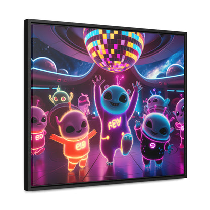 Intergalactic Neon Dance Party - Gallery Canvas Wraps, Horizontal Frame