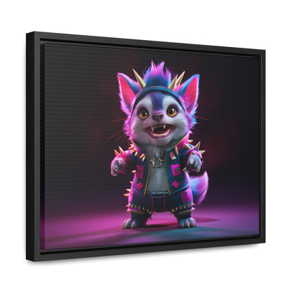 Punk Feline Fury - Gallery Canvas Wraps, Horizontal Frame