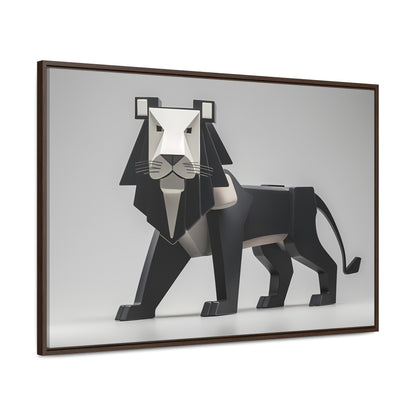 Regal Geometric Lion - Gallery Canvas Wraps, Horizontal Frame
