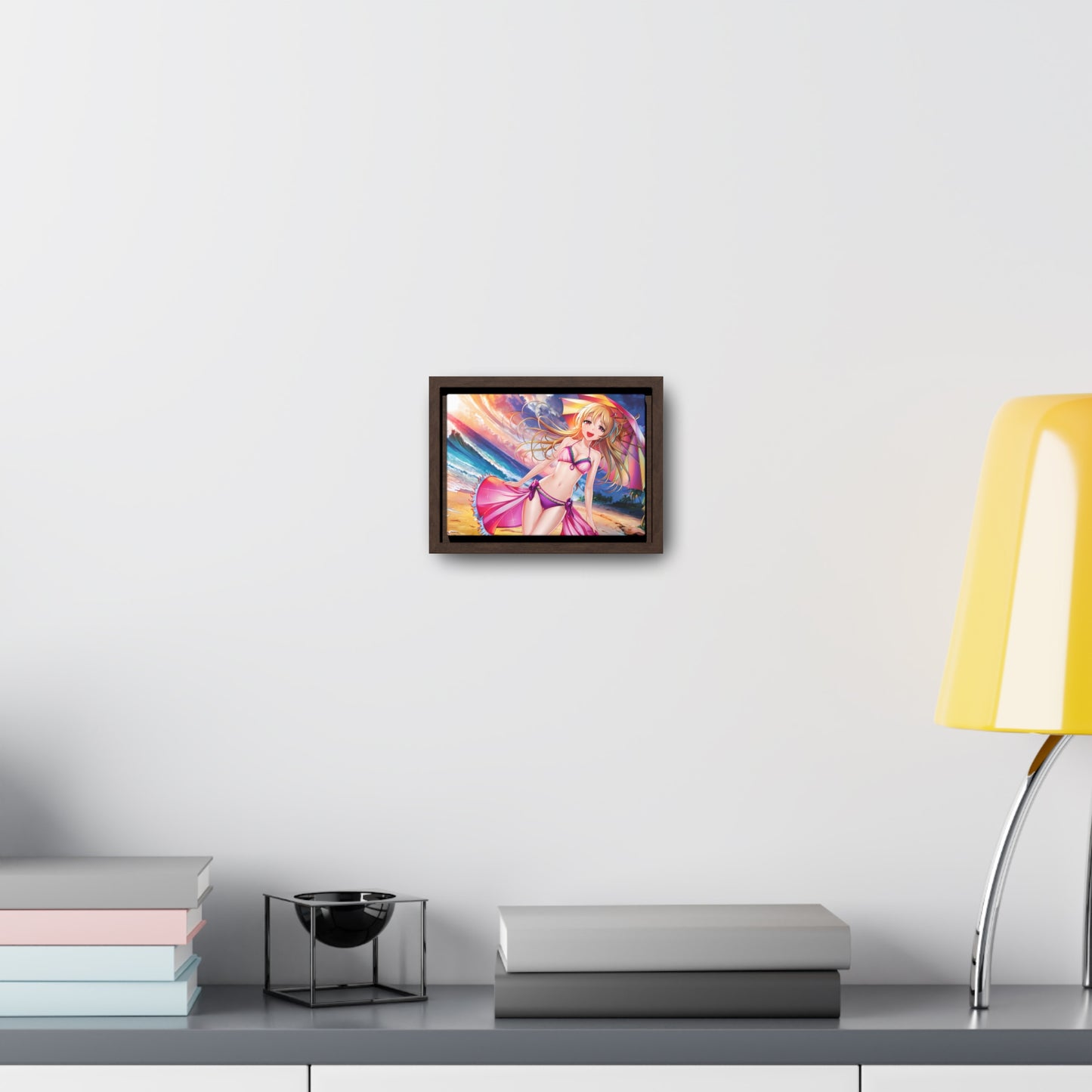 Sunset Stroll on the Beach - Gallery Canvas Wraps, Horizontal Frame