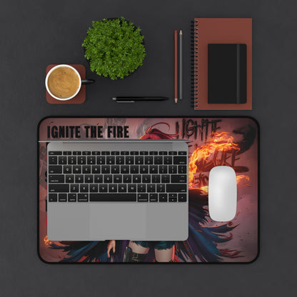 Female Fire Mage - Desk Mat
