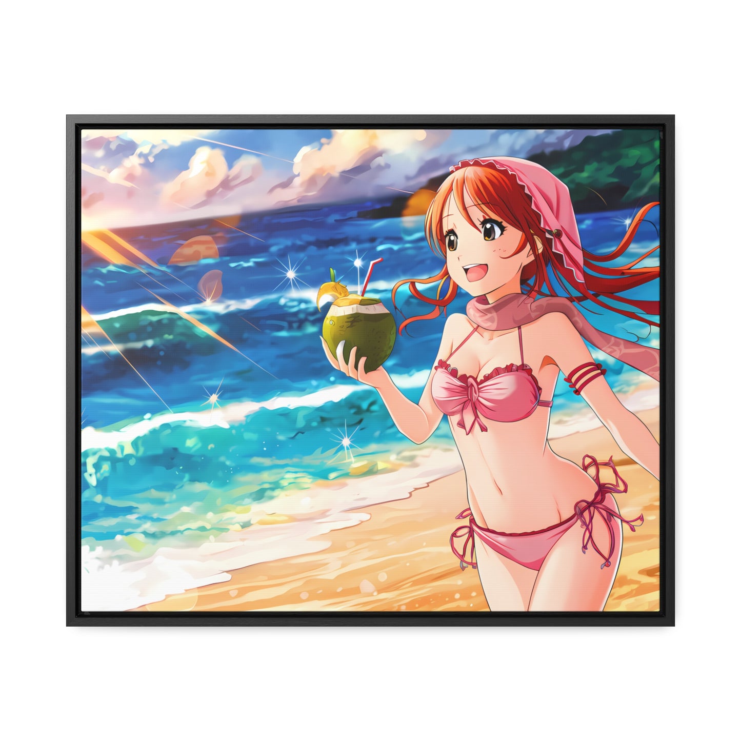 Sunset Shores and Summer Smiles - Gallery Canvas Wraps, Horizontal Frame
