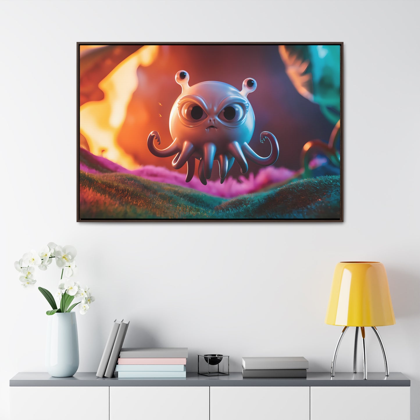 Wrath of the Alien Cephalopod - Gallery Canvas Wraps, Horizontal Frame