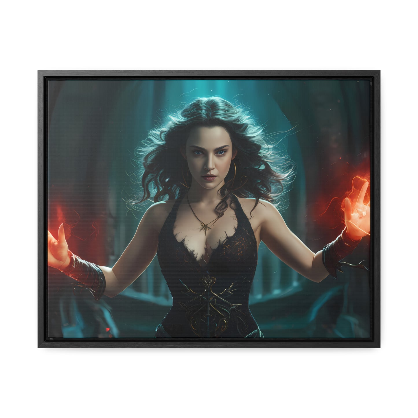 Sorceress of the Crimson Flame - Gallery Canvas Wraps, Horizontal Frame