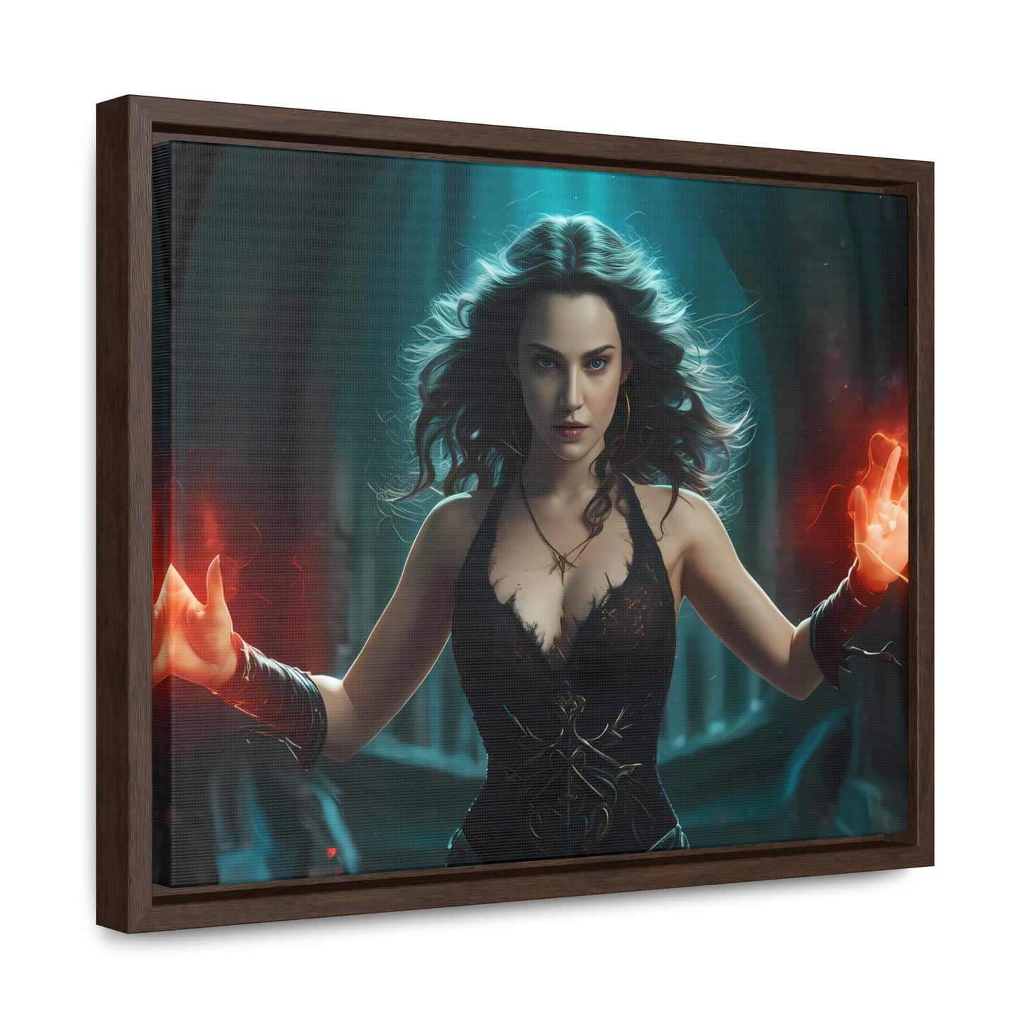 Sorceress of the Crimson Flame - Gallery Canvas Wraps, Horizontal Frame