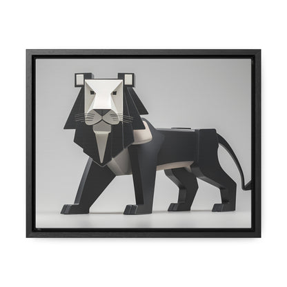 Regal Geometric Lion - Gallery Canvas Wraps, Horizontal Frame