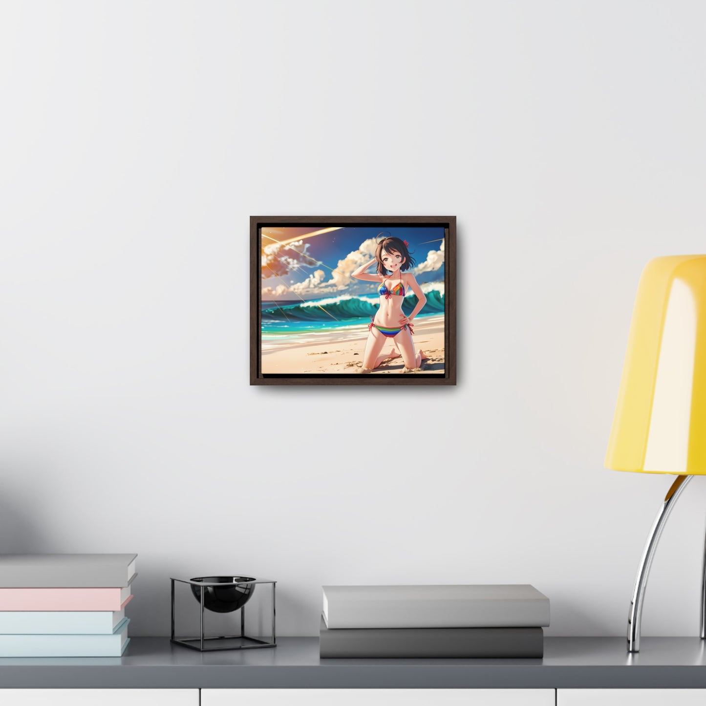 Sunlit Shores of Joy - Gallery Canvas Wraps, Horizontal Frame