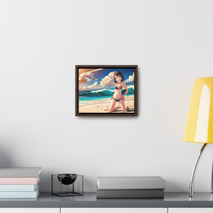 Sunlit Shores of Joy - Gallery Canvas Wraps, Horizontal Frame