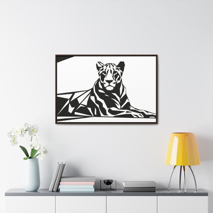 Majestic Geometric Tiger - Gallery Canvas Wraps, Horizontal Frame
