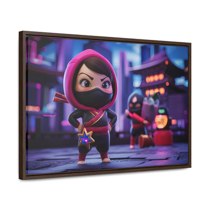 "Midnight Ninja Adventure" - Gallery Canvas Wraps, Horizontal Frame