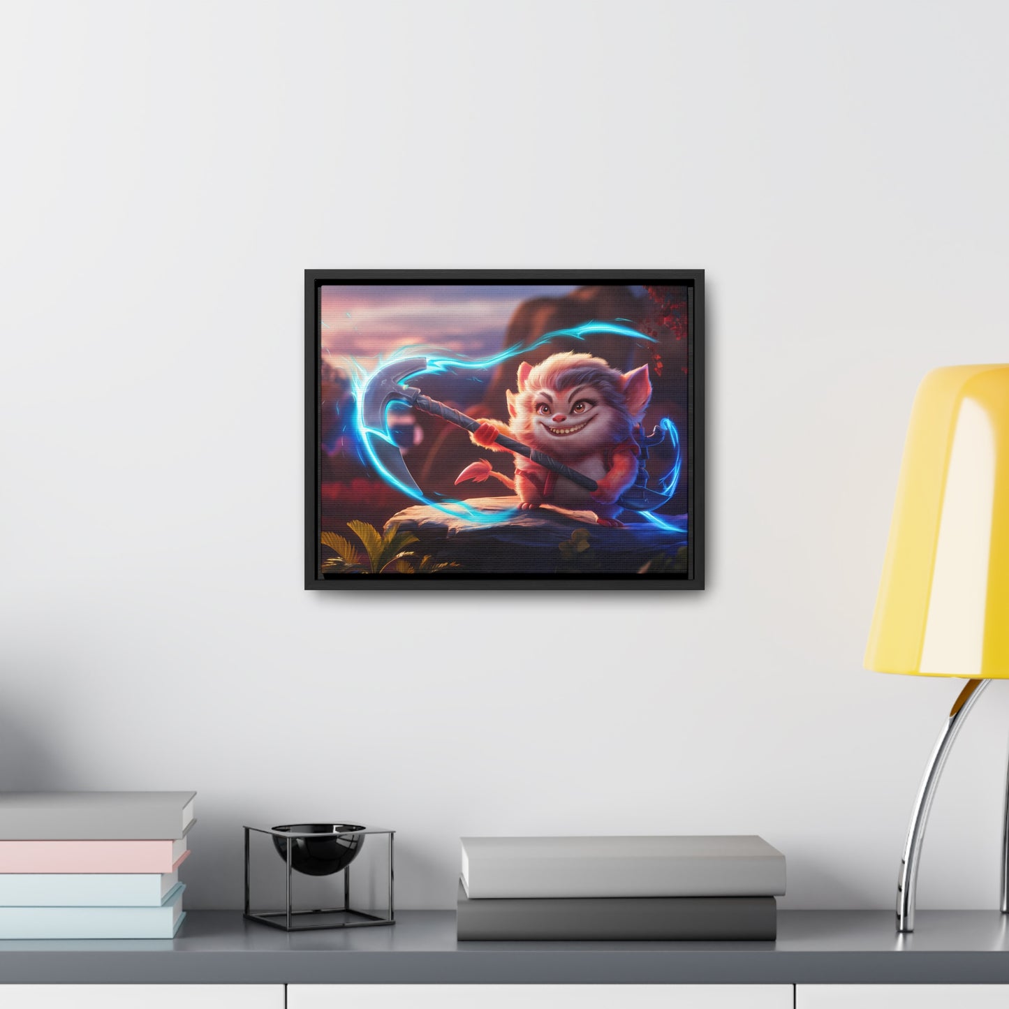 "Glowblade Guardian" - Gallery Canvas Wraps, Horizontal Frame