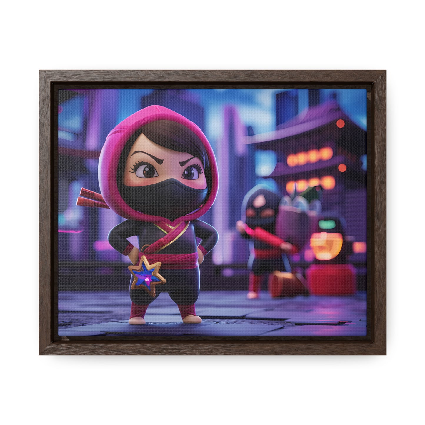 "Midnight Ninja Adventure" - Gallery Canvas Wraps, Horizontal Frame