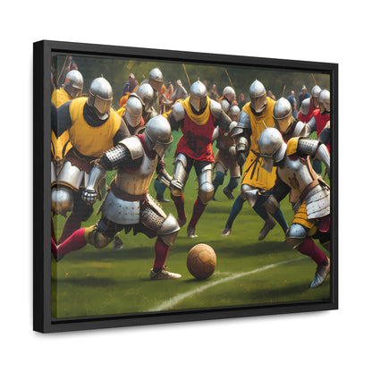 Medieval Football Battle - Gallery Canvas Wraps, Horizontal Frame