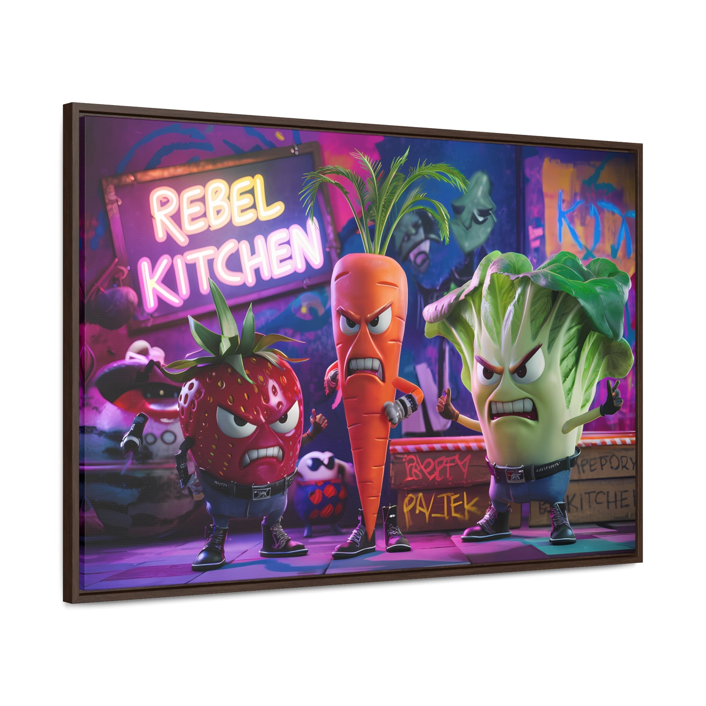 Rebel Veggie Squad - Gallery Canvas Wraps, Horizontal Frame