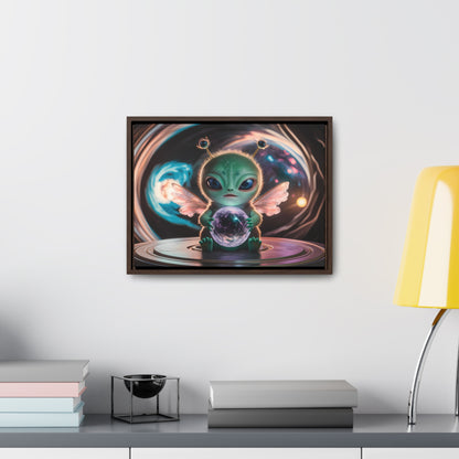 Guardian of the Cosmic Crystal - Gallery Canvas Wraps, Horizontal Frame