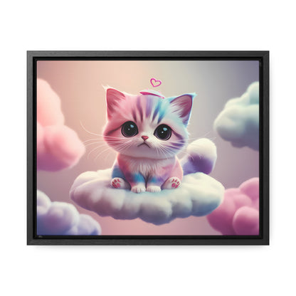 Heavenly Kitten Dreams - Gallery Canvas Wraps, Horizontal Frame