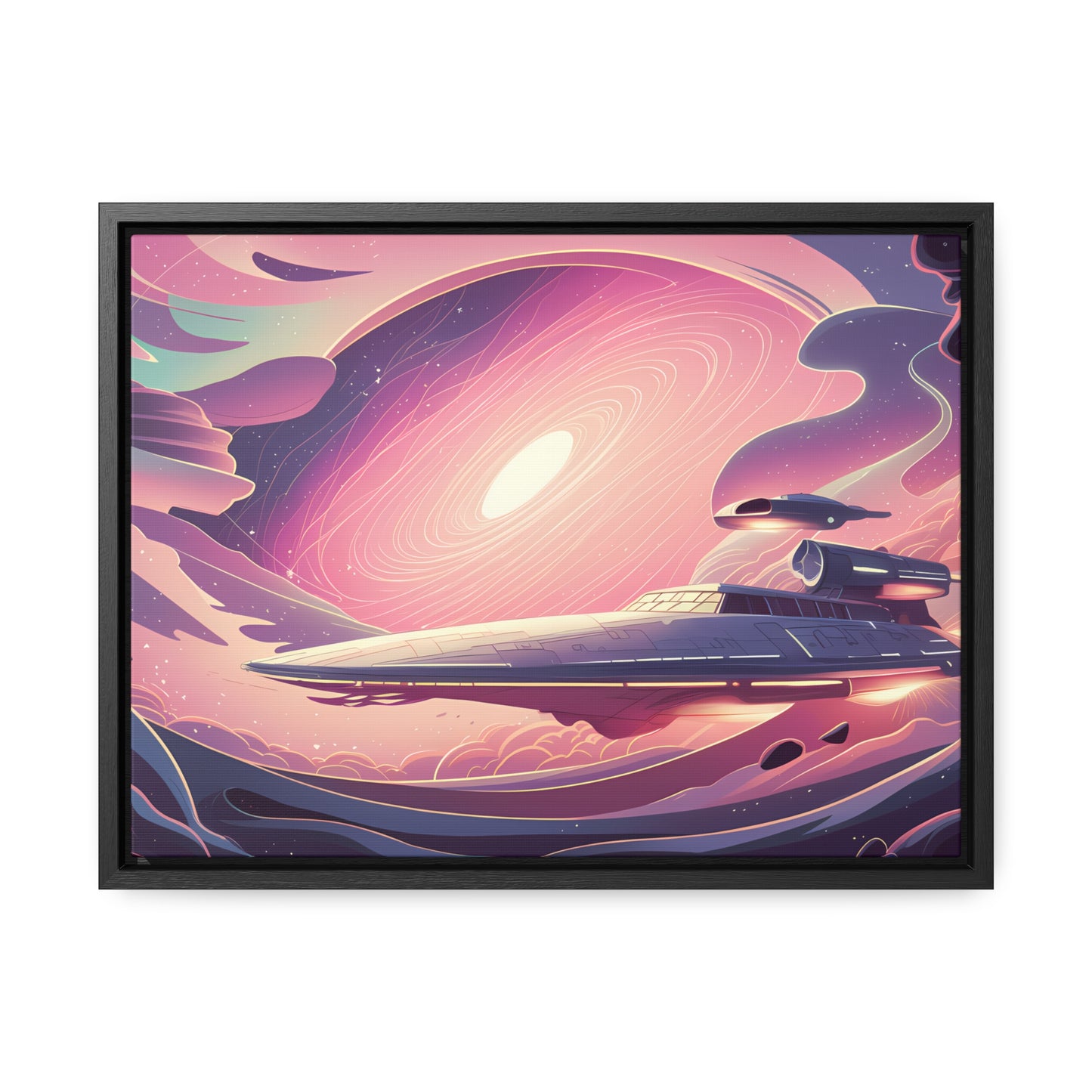 Voyage Through the Cosmic Vortex - Gallery Canvas Wraps, Horizontal Frame