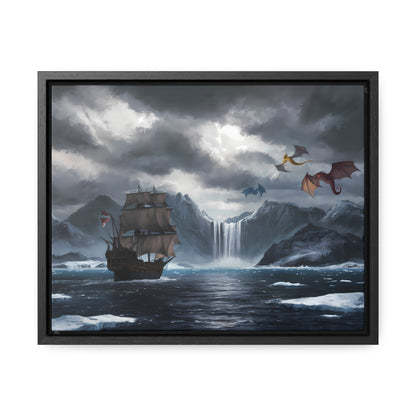 "The Voyage to Dragon's Fjord" - Gallery Canvas Wraps, Horizontal Frame