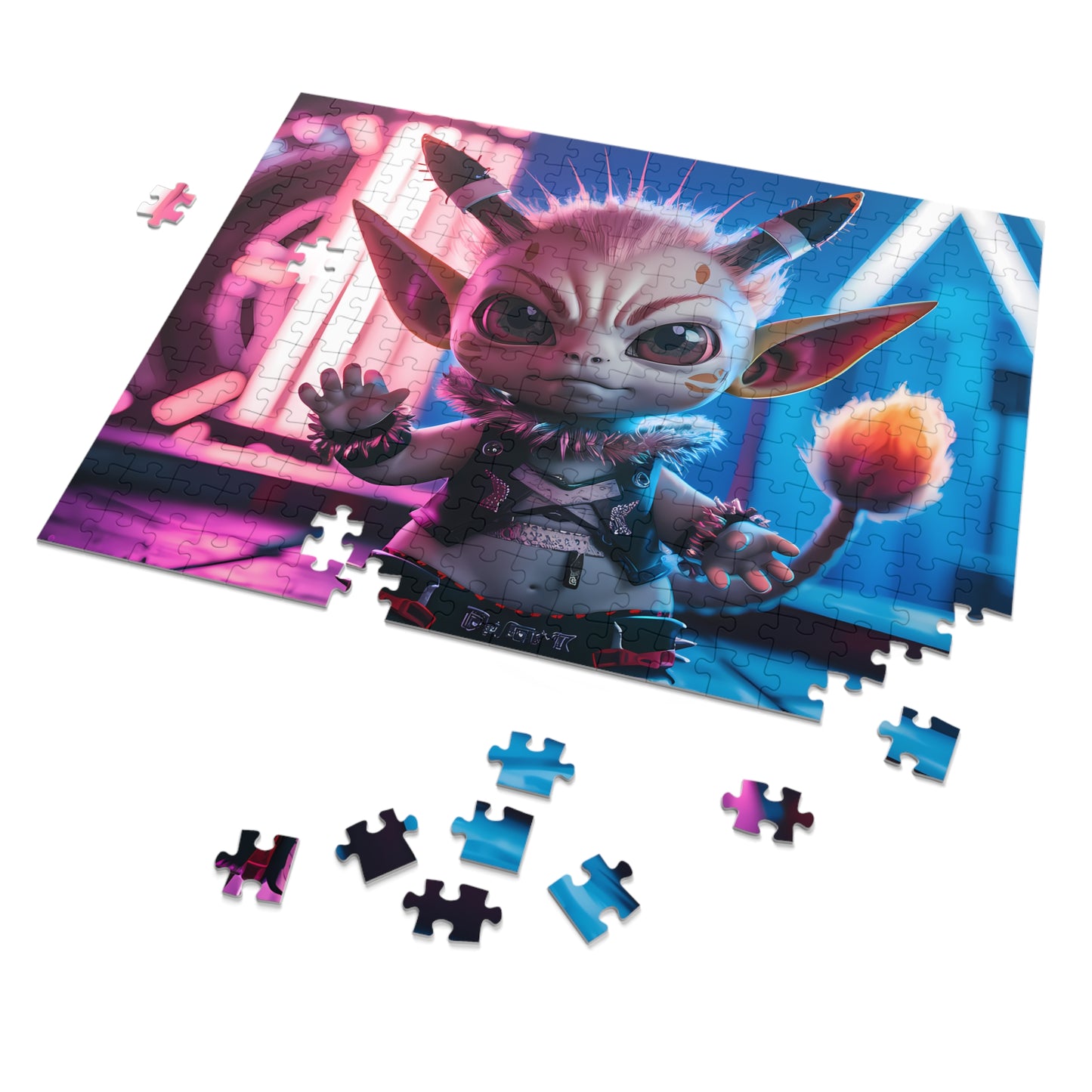 "Cyberpunk Rebel Pixie" - Jigsaw Puzzle (30, 110, 252, 500,1000-Piece)