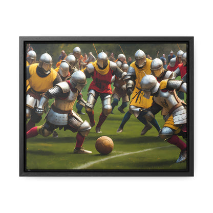 Medieval Football Battle - Gallery Canvas Wraps, Horizontal Frame