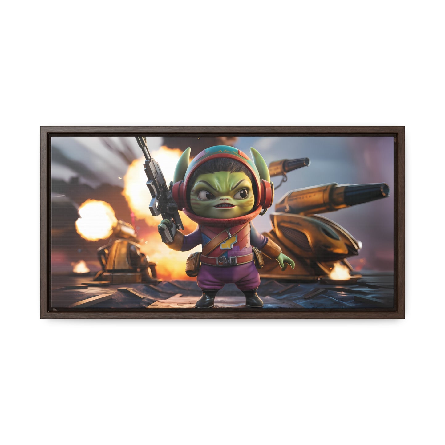 "Galactic Gremlin Commander" - Gallery Canvas Wraps, Horizontal Frame