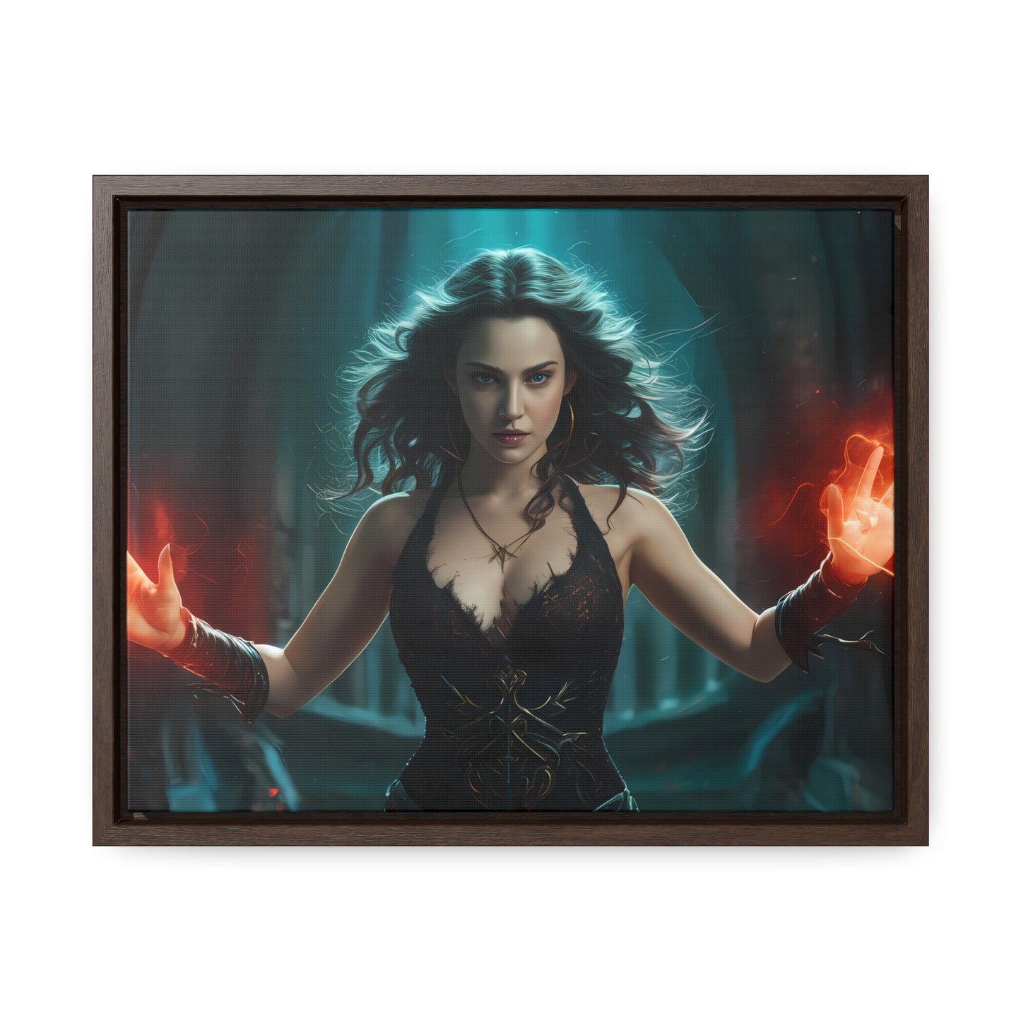 Sorceress of the Crimson Flame - Gallery Canvas Wraps, Horizontal Frame