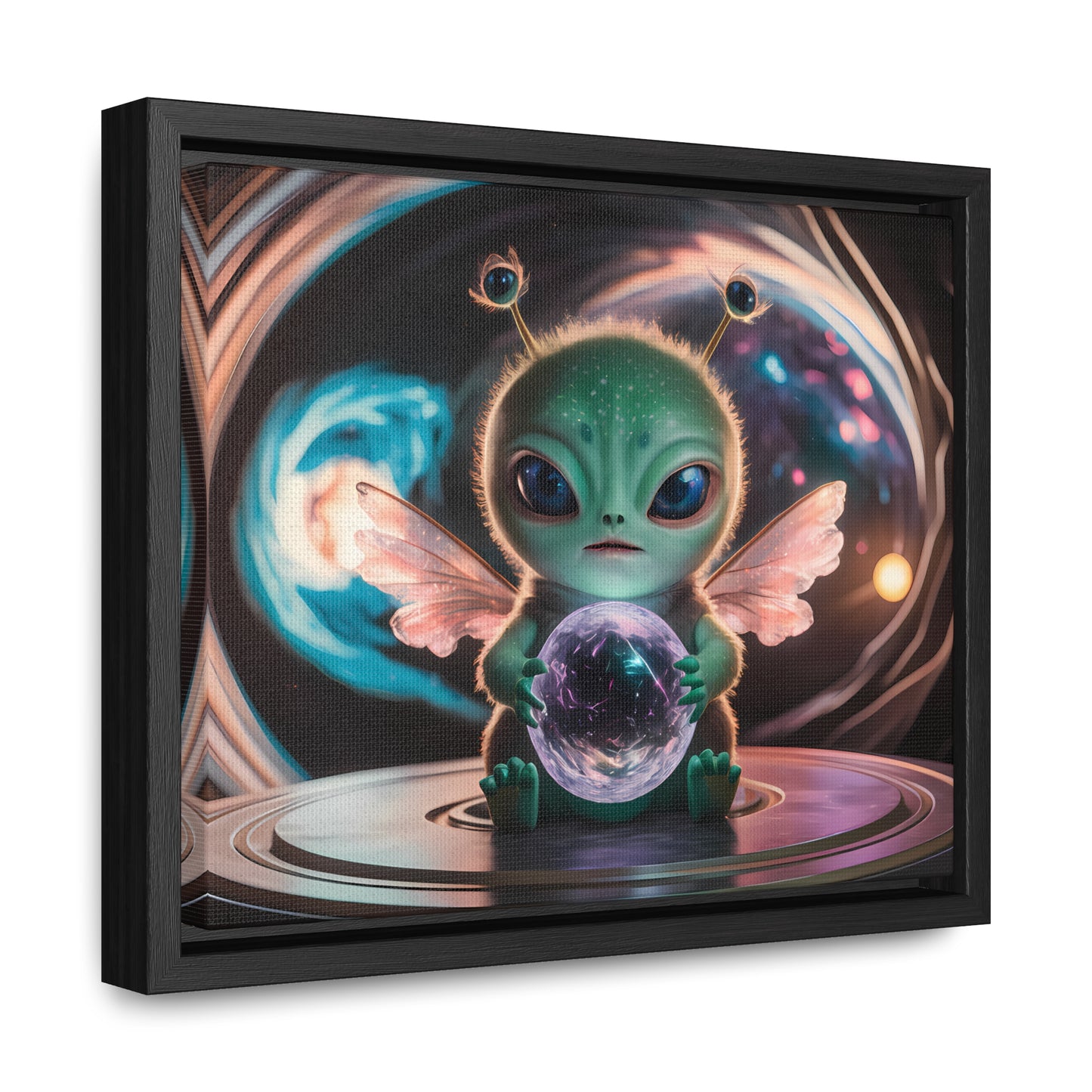 Guardian of the Cosmic Crystal - Gallery Canvas Wraps, Horizontal Frame
