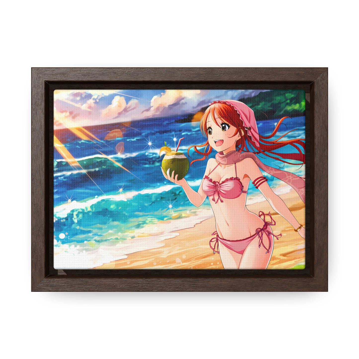 Sunset Shores and Summer Smiles - Gallery Canvas Wraps, Horizontal Frame
