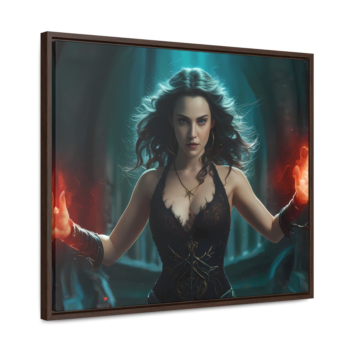 Sorceress of the Crimson Flame - Gallery Canvas Wraps, Horizontal Frame