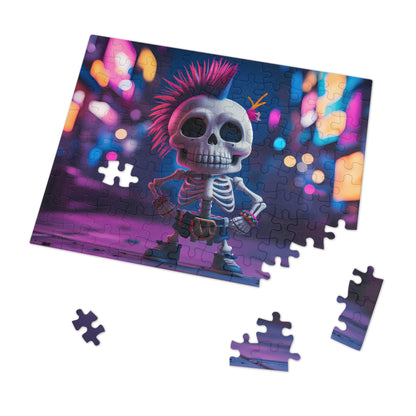 Rebel Bones in Neon Streets - Jigsaw Puzzle (30, 110, 252, 500,1000-Piece)