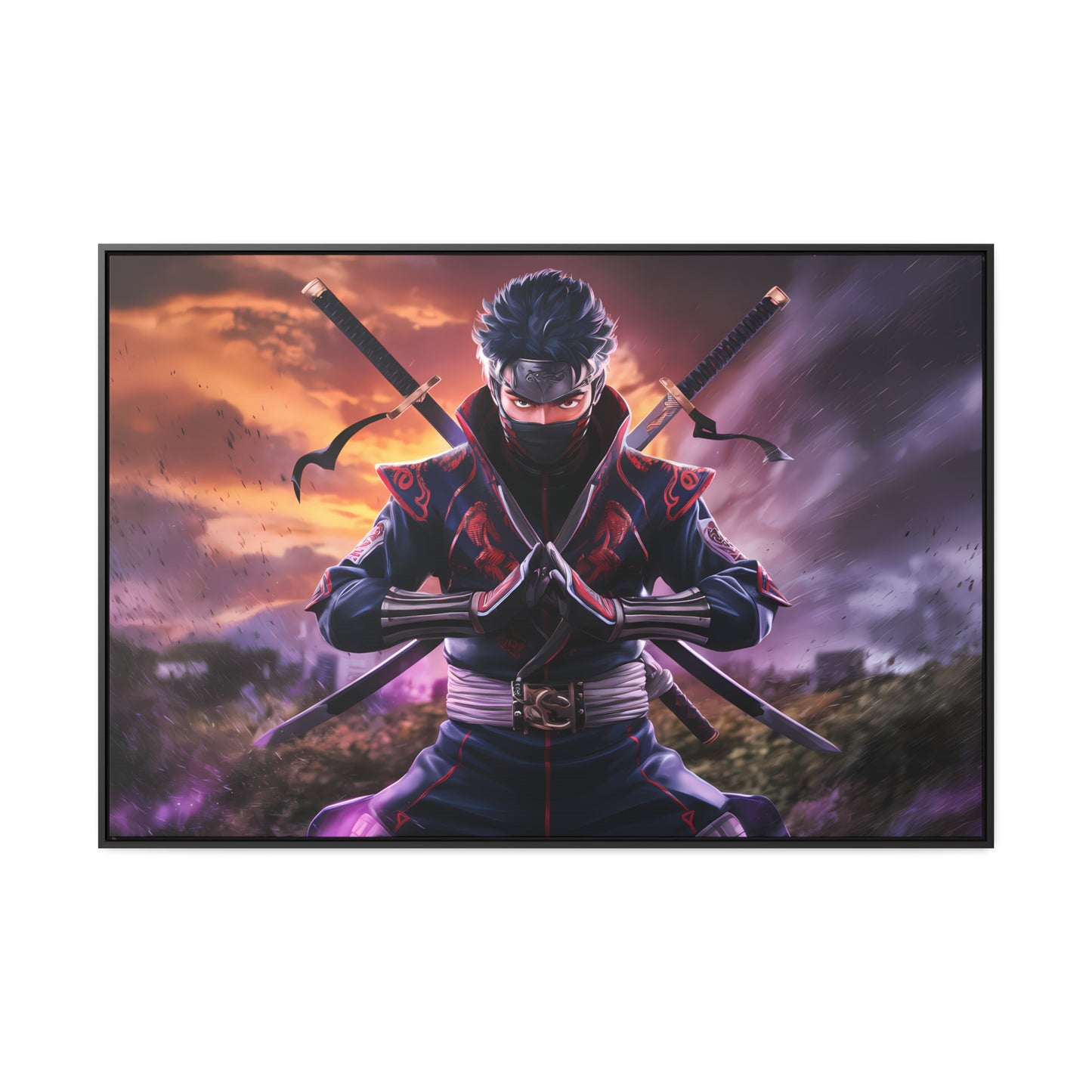 Shadow of the Crimson Ninja - Gallery Canvas Wraps, Horizontal Frame