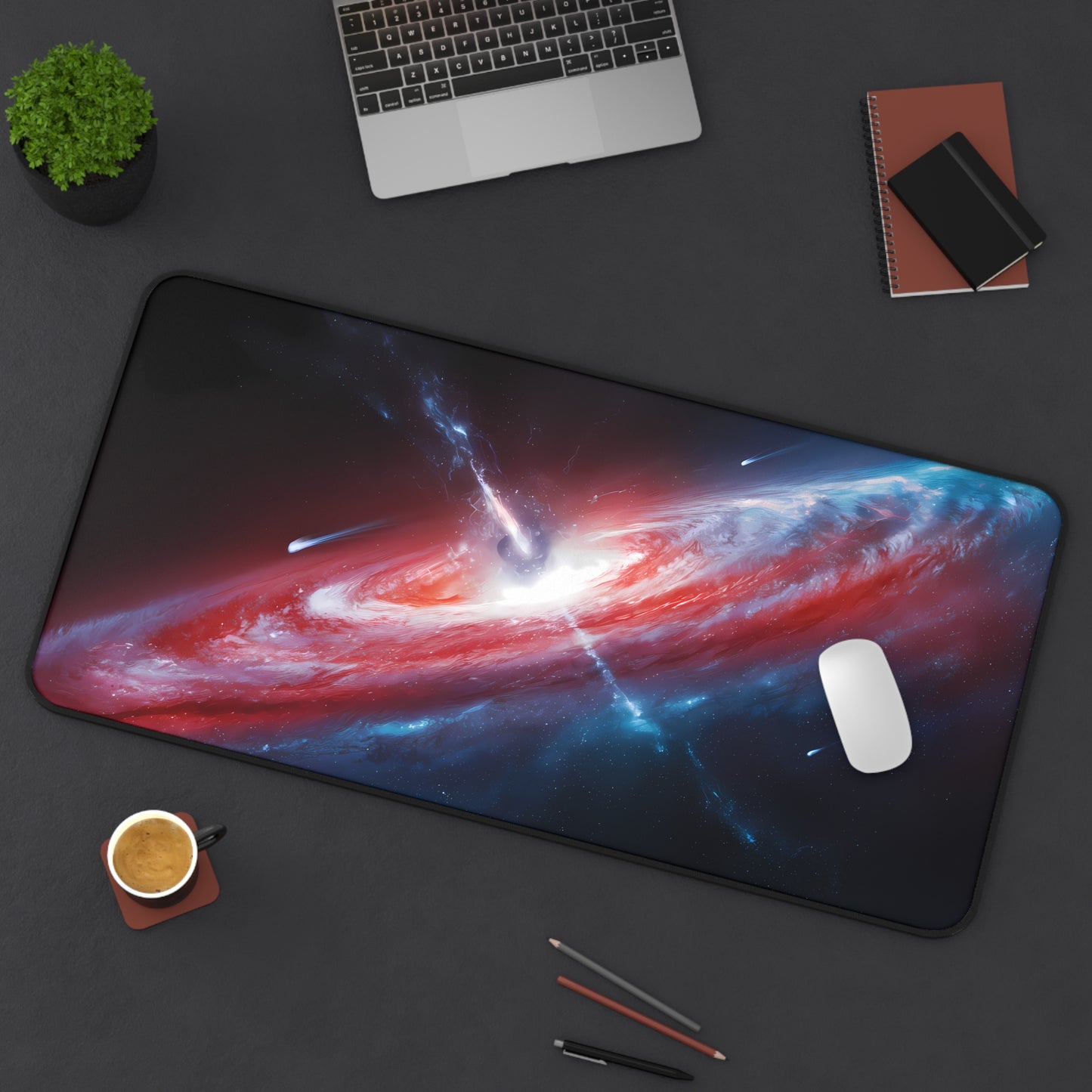 "Cosmic Maelstrom: The Birth of a Quasar" - Desk Mat