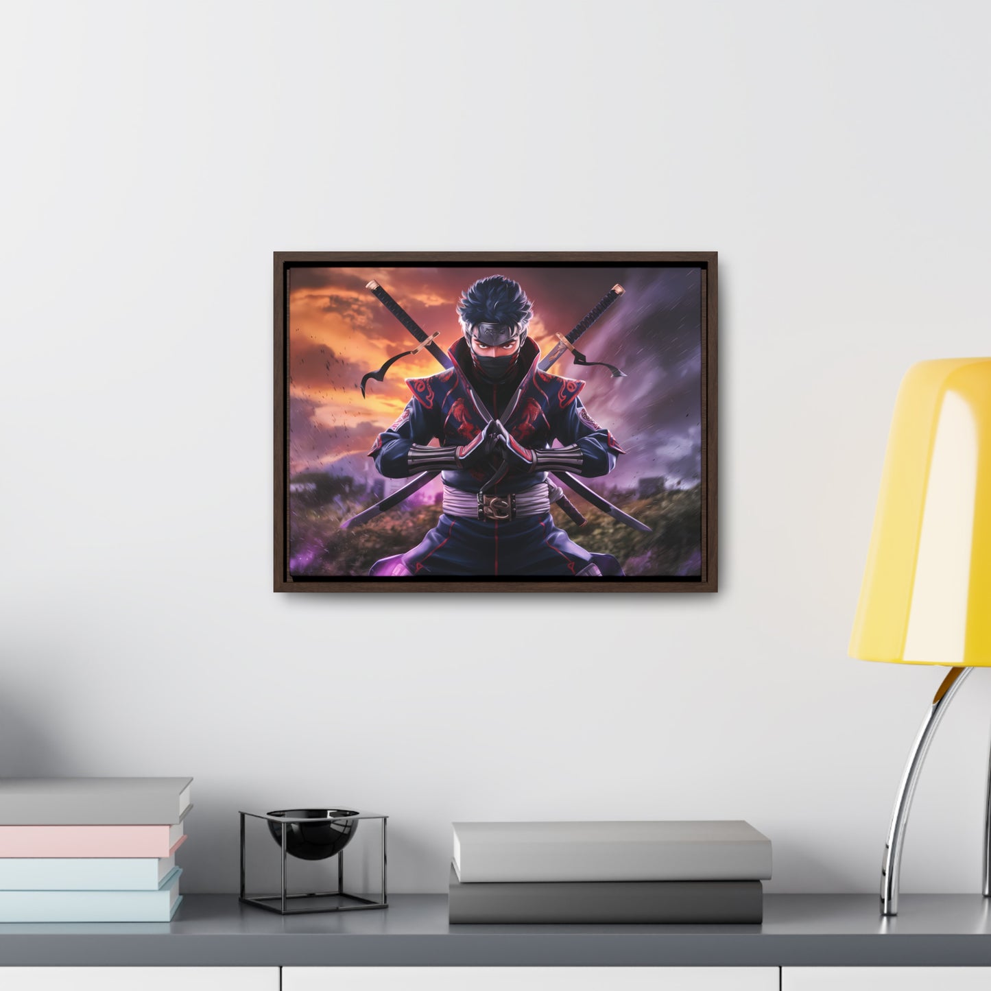 Shadow of the Crimson Ninja - Gallery Canvas Wraps, Horizontal Frame