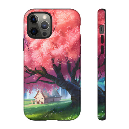 Idyllic Cherry Blossom and a Hut - Smartphone Tough Cases